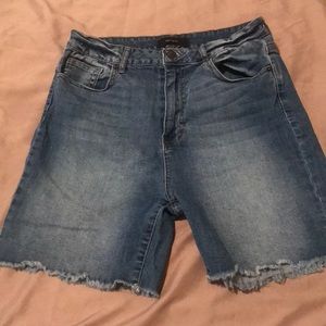 Forever 21 ribbed hem jean shorts